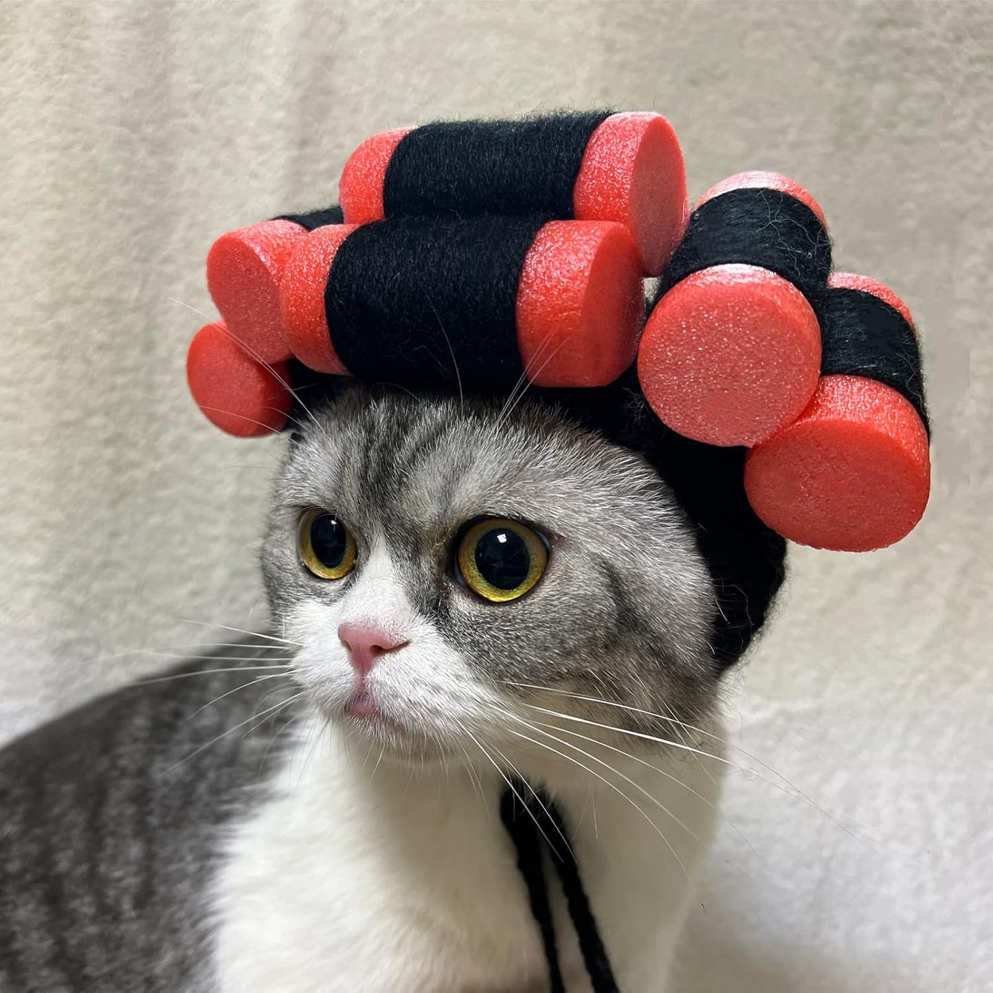 Funny Dog Cat Cosplay Wig, Perm Styling Dog Headwear,Wigs for Small Medium Dogs and Cats