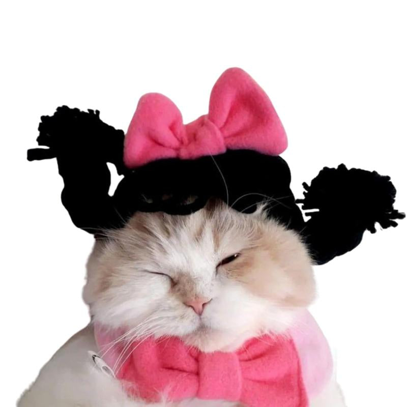 Cat Wig Funny Cute Cat Costume Hat Hair Roller Accessories Dress up Clothing Festival Party (Pink Roller)