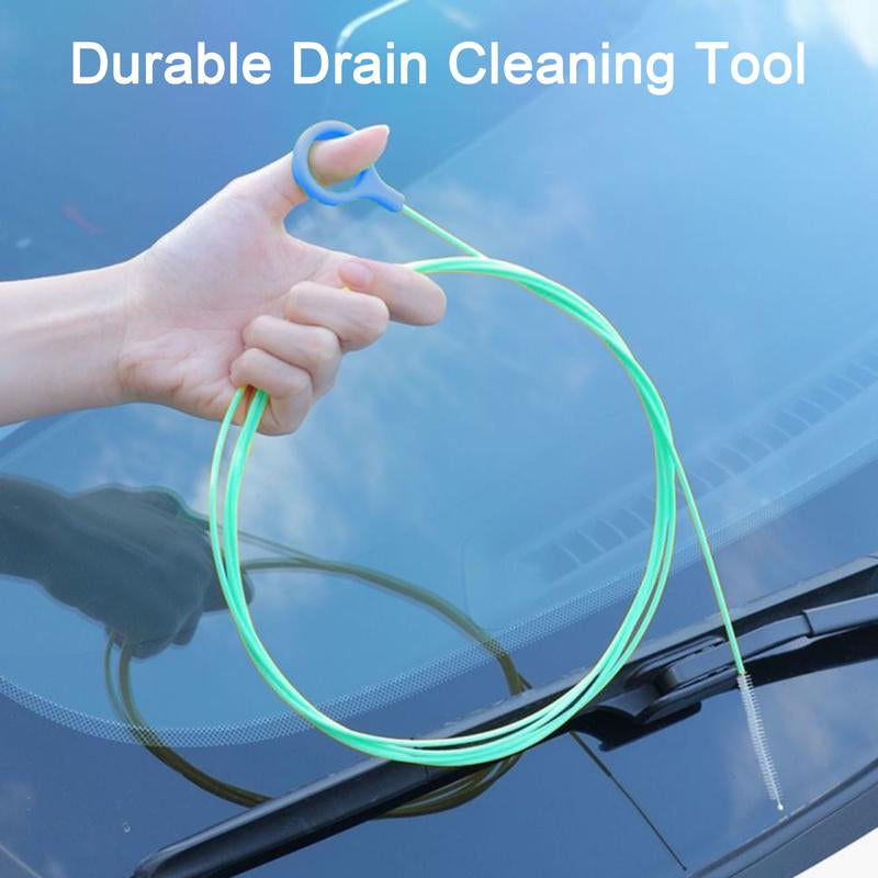 Car Sunroof Drain Clog Remover Flexible Car Sunroof Drain Cleaning Tool for Unclogging Hose Tube Long Nylon Brush for Windshield Wiper Tank Door